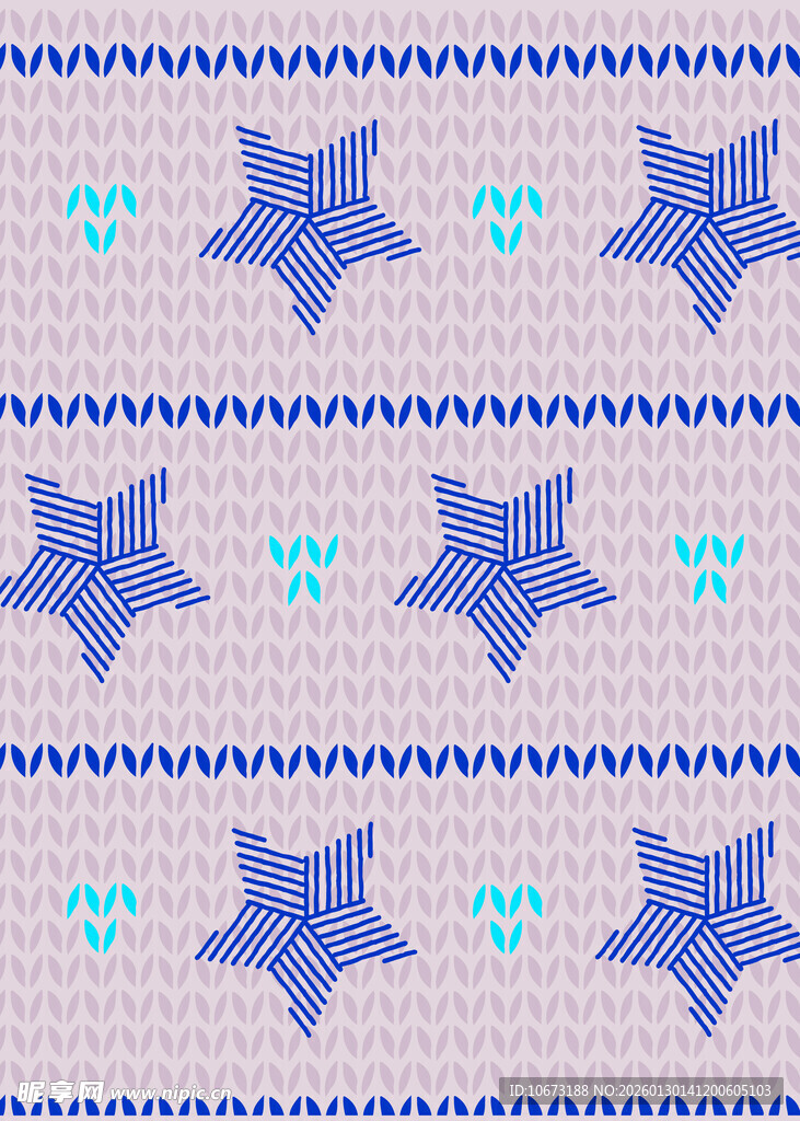 蓝紫色几何图案针织纹理