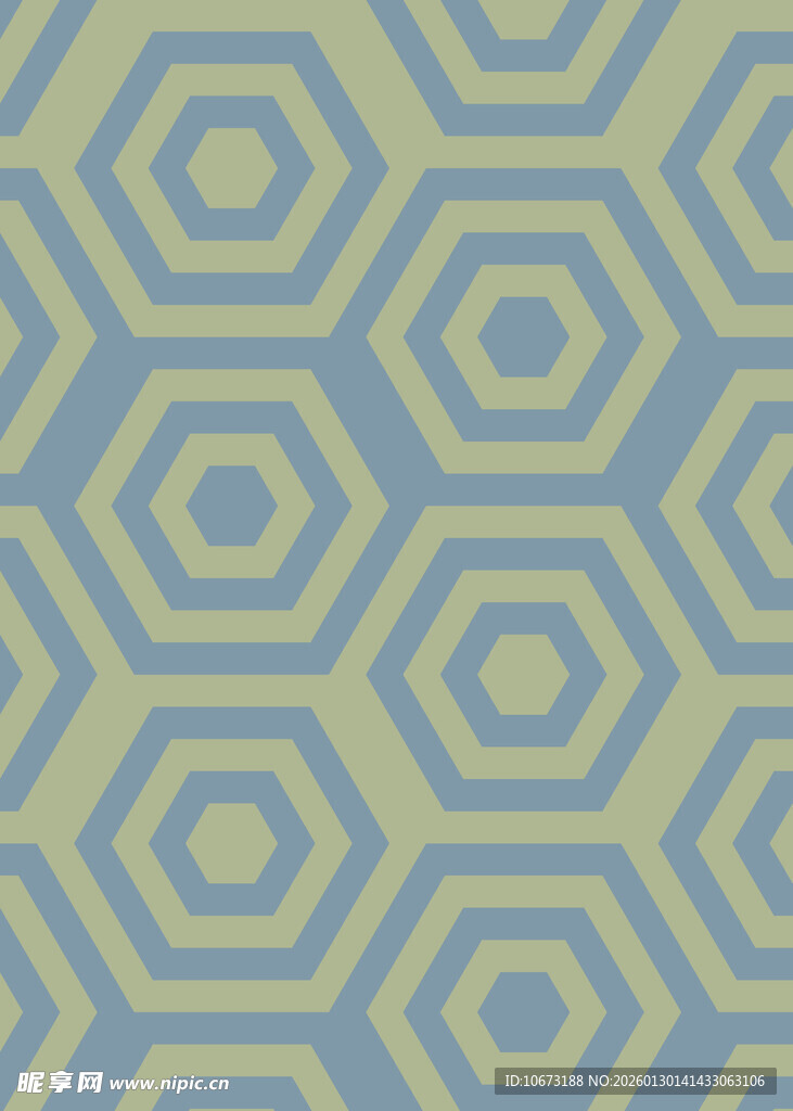 蓝绿六边形几何图案背景