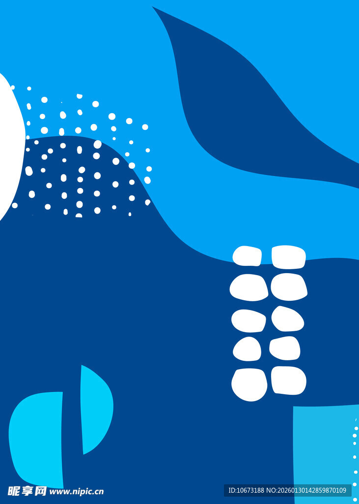 抽象几何图形蓝色背景画面