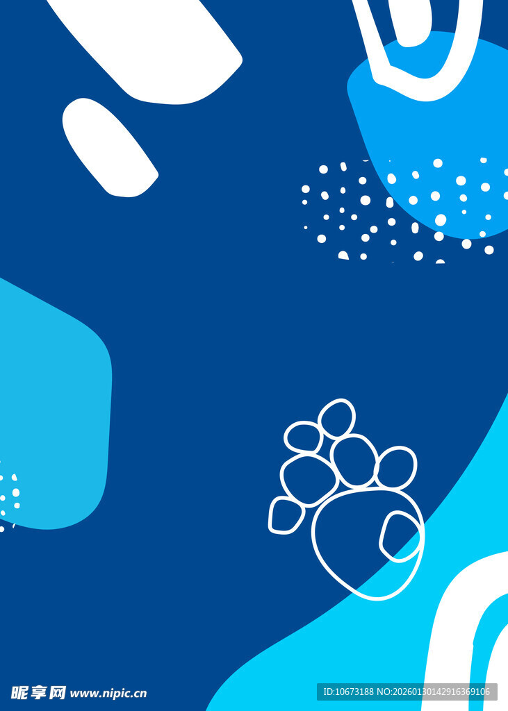 蓝底抽象几何图案背景