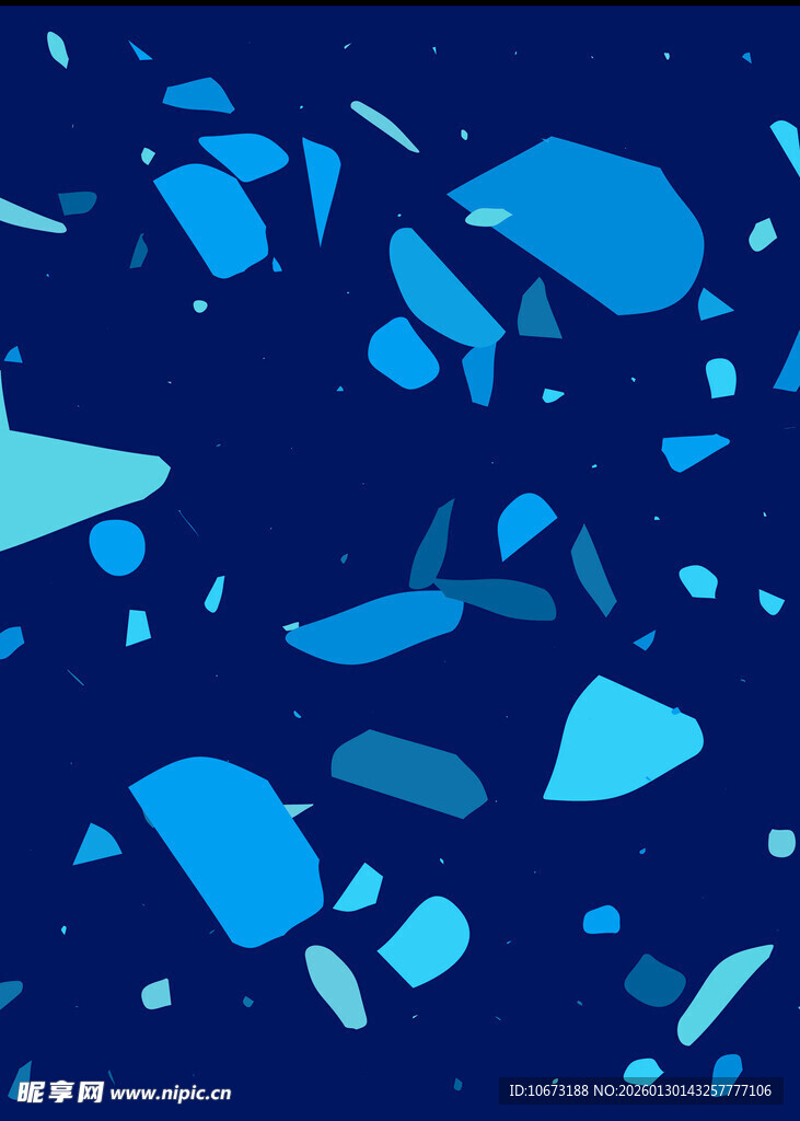 蓝色碎块抽象背景图案