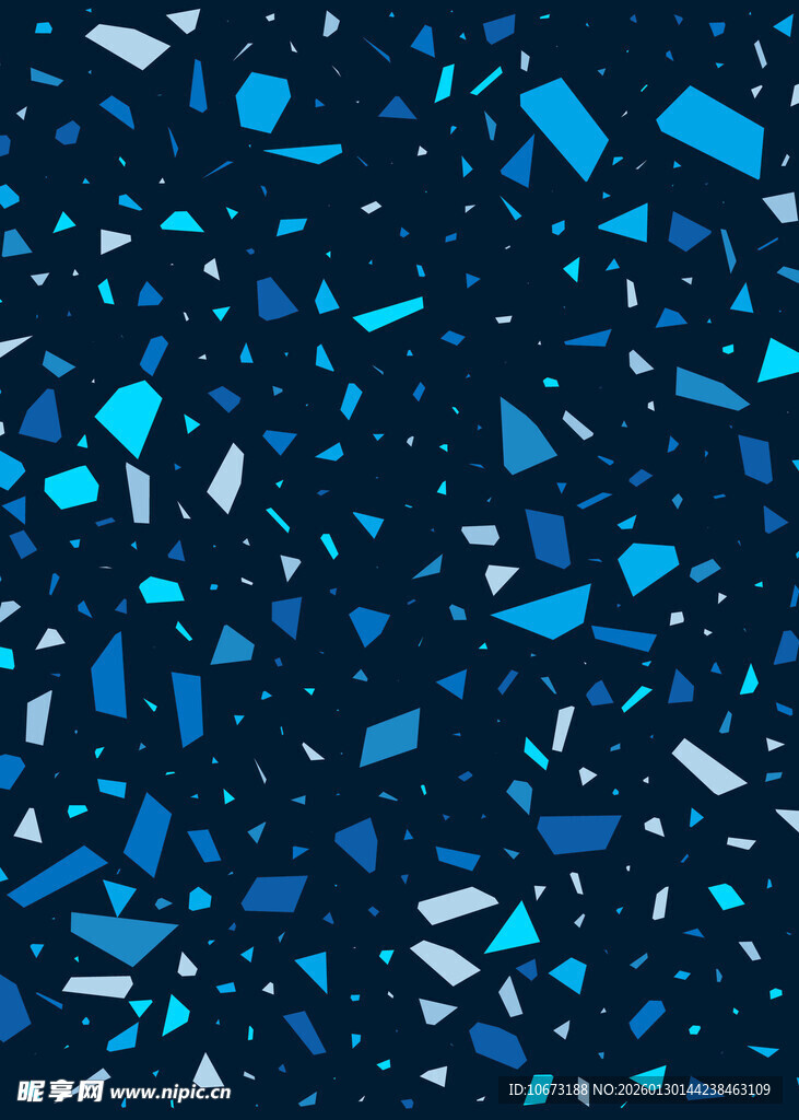 蓝色碎块抽象背景图案