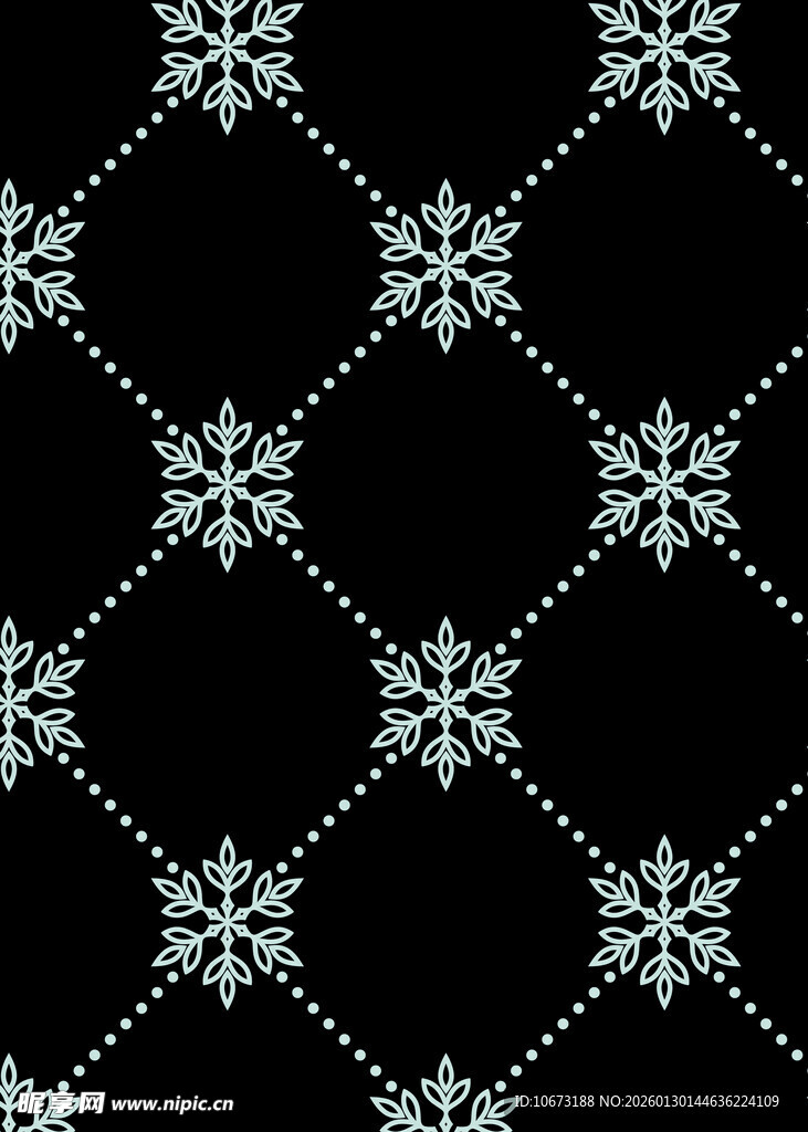 雪花几何图案无缝背景