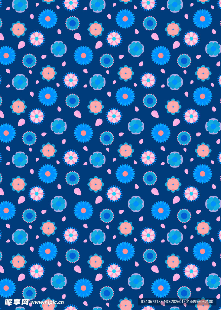 蓝色波点几何图案背景