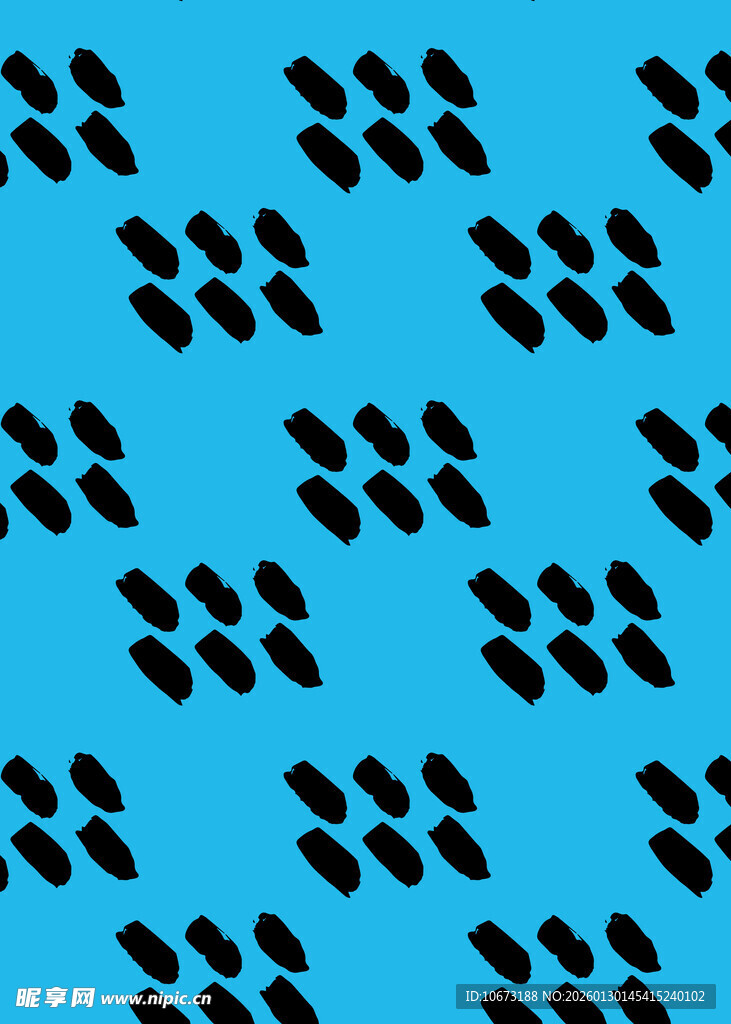 蓝色背景黑色几何图案