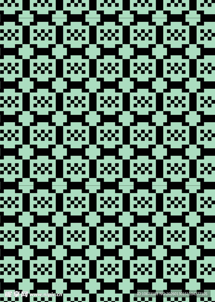 几何风格黑白花纹图案