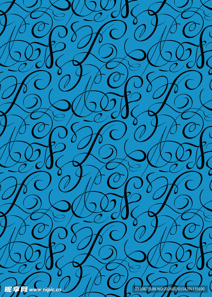 蓝色花纹图案背景纹理