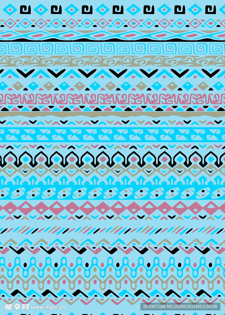 蓝粉几何图案无缝背景