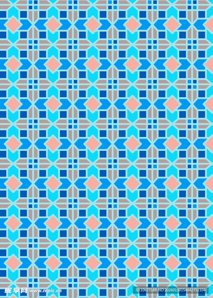 蓝调几何图案纹理背景