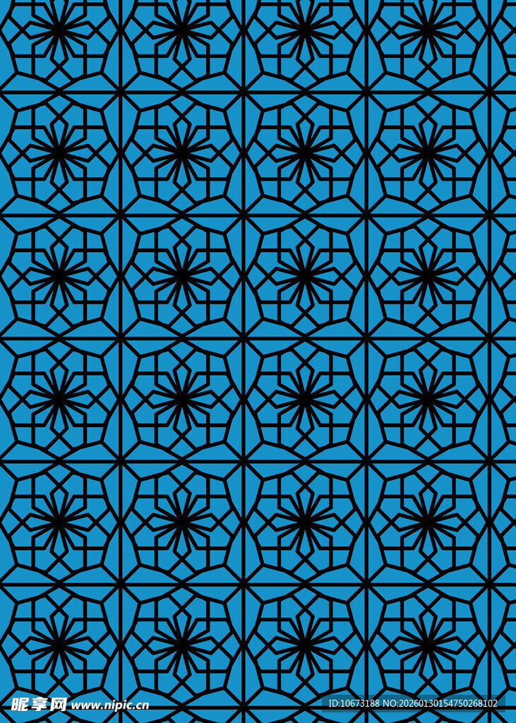 蓝色几何图案无缝背景