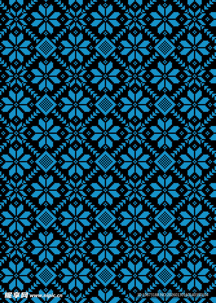 蓝色几何花纹图案背景
