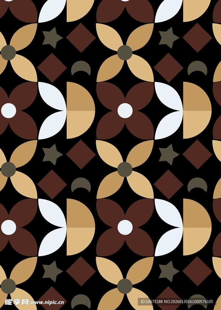 几何花卉图案纹理背景