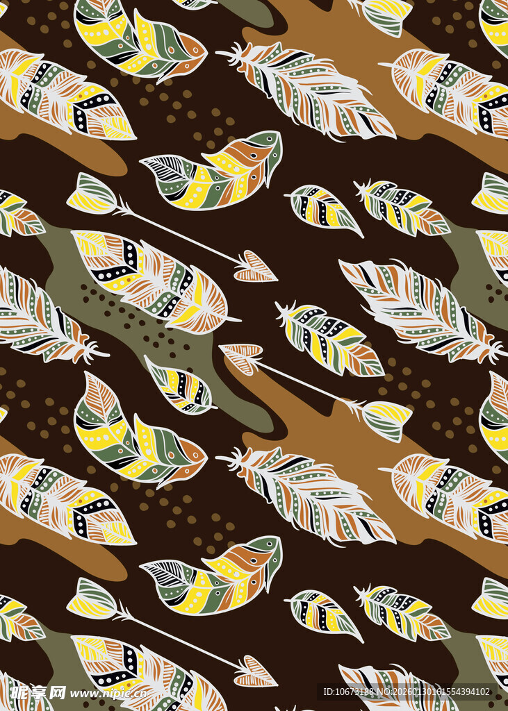 多彩几何图案的船只背景图