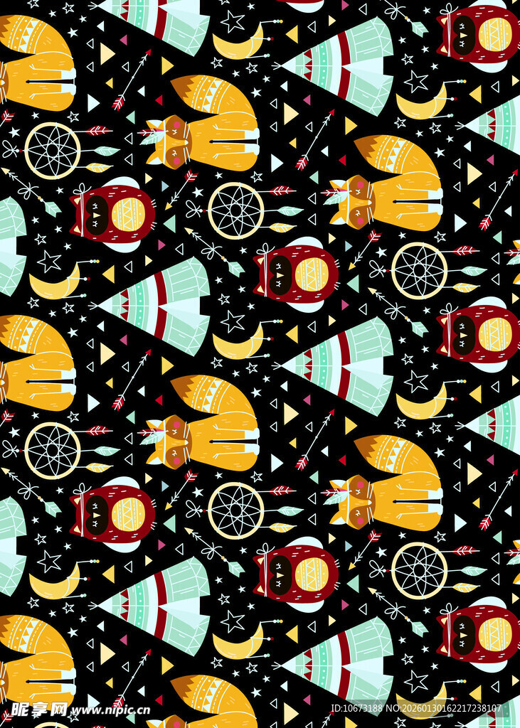 太空主题几何图案背景