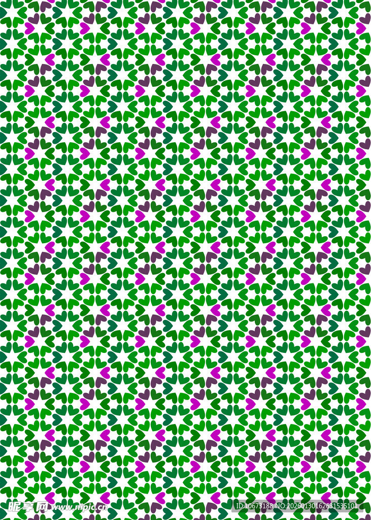绿色底粉色花朵图案背景