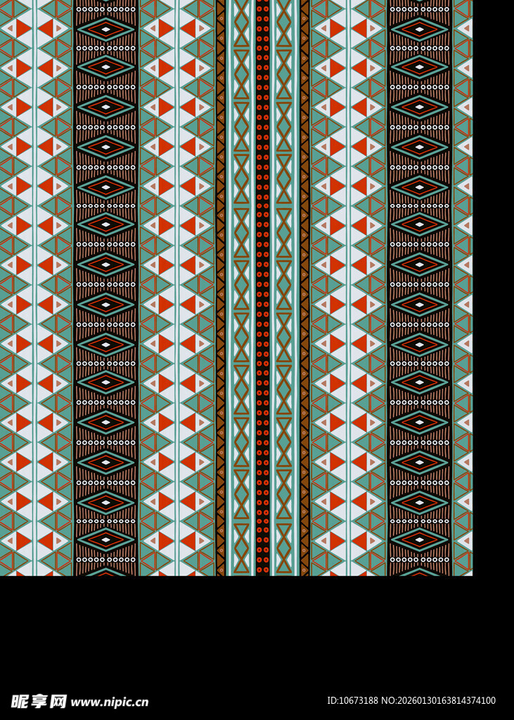民族风几何图案条纹背景