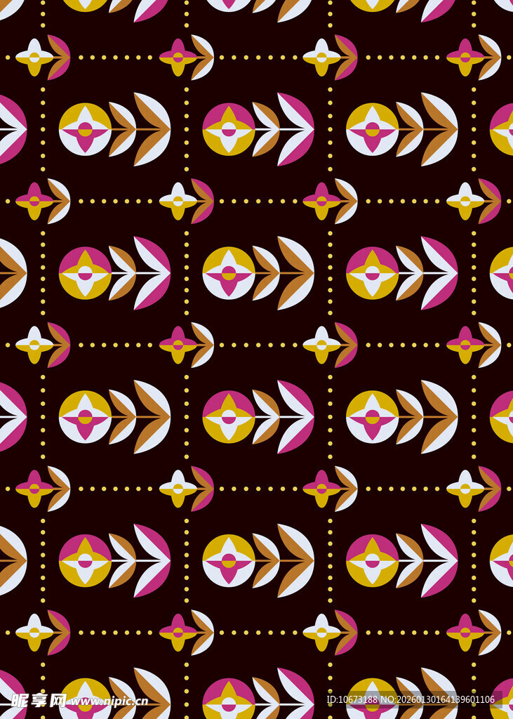 多彩几何图案无缝纹理