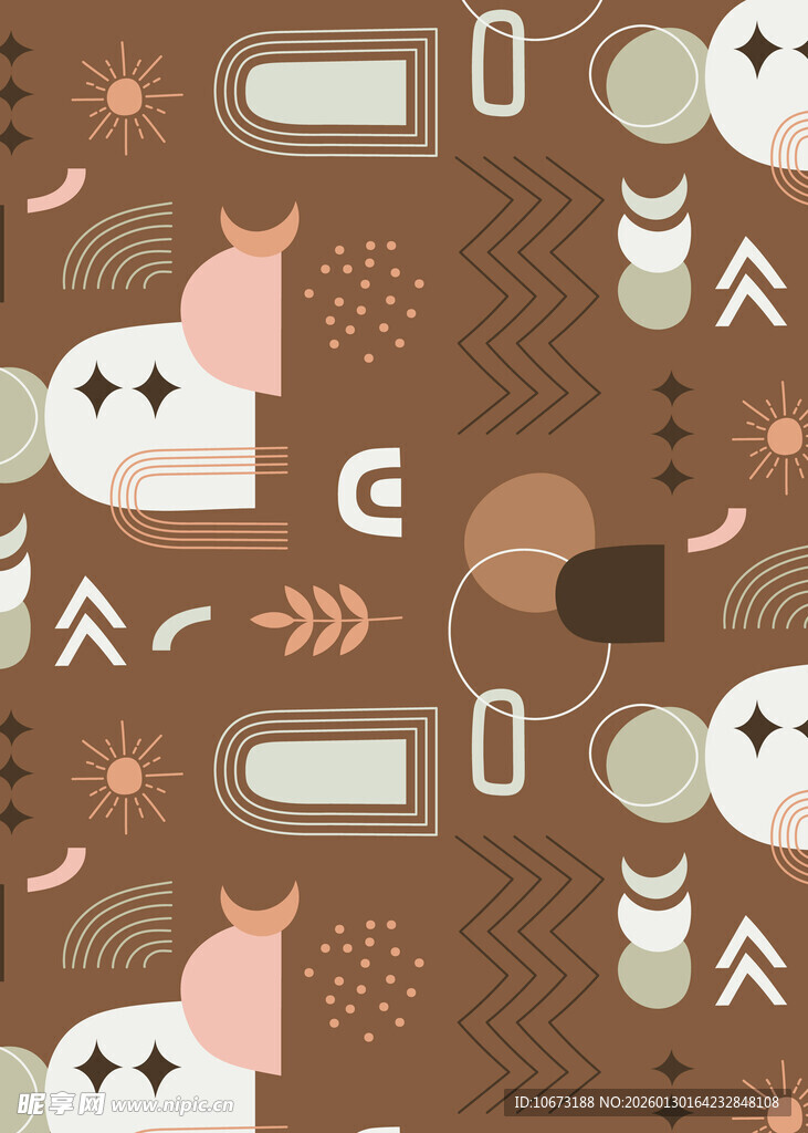 几何图案构成的装饰性背景