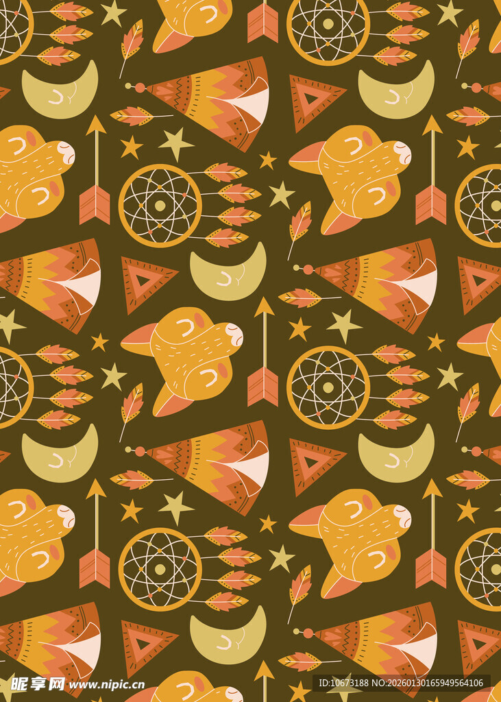 复古几何图案装饰背景