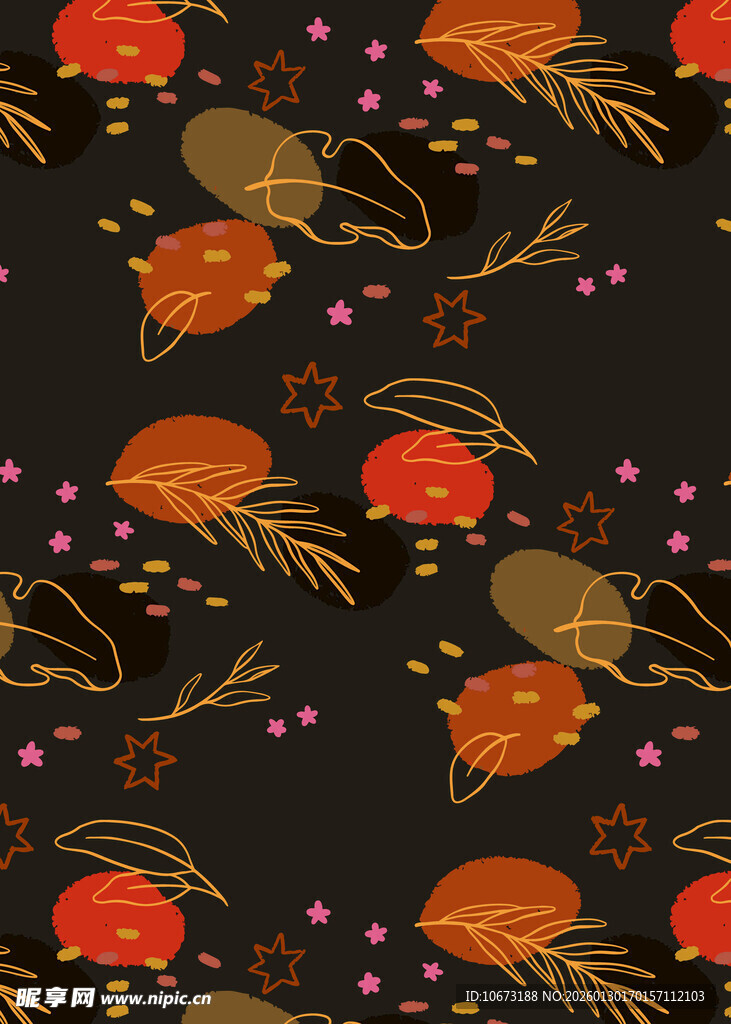 海洋生物图案的精美织物