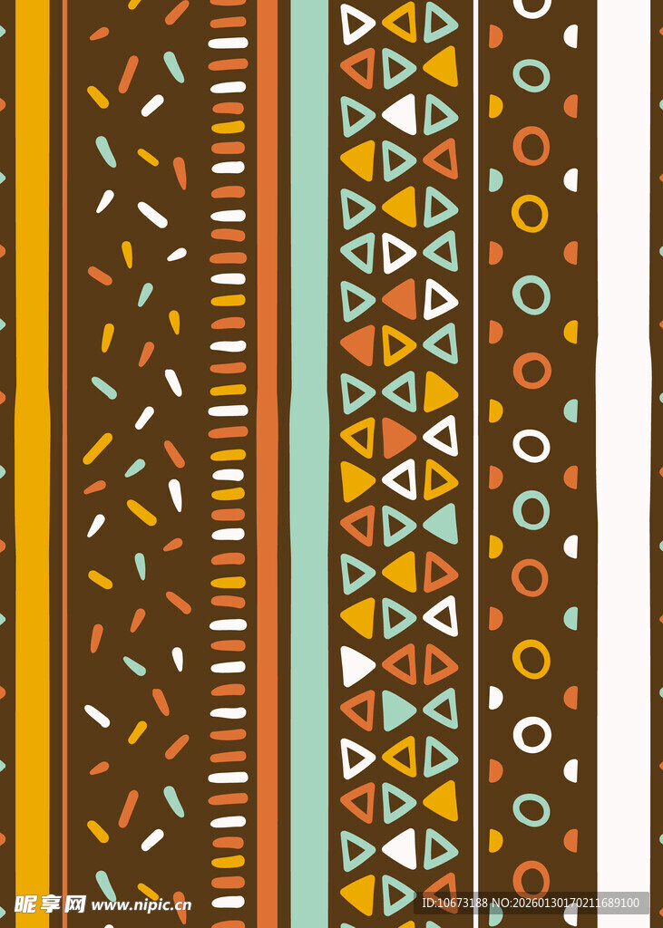 民族风几何图案装饰条纹