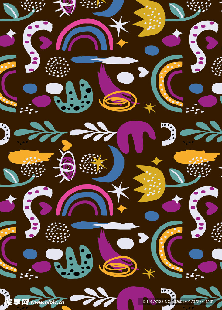 多彩抽象图案无缝背景