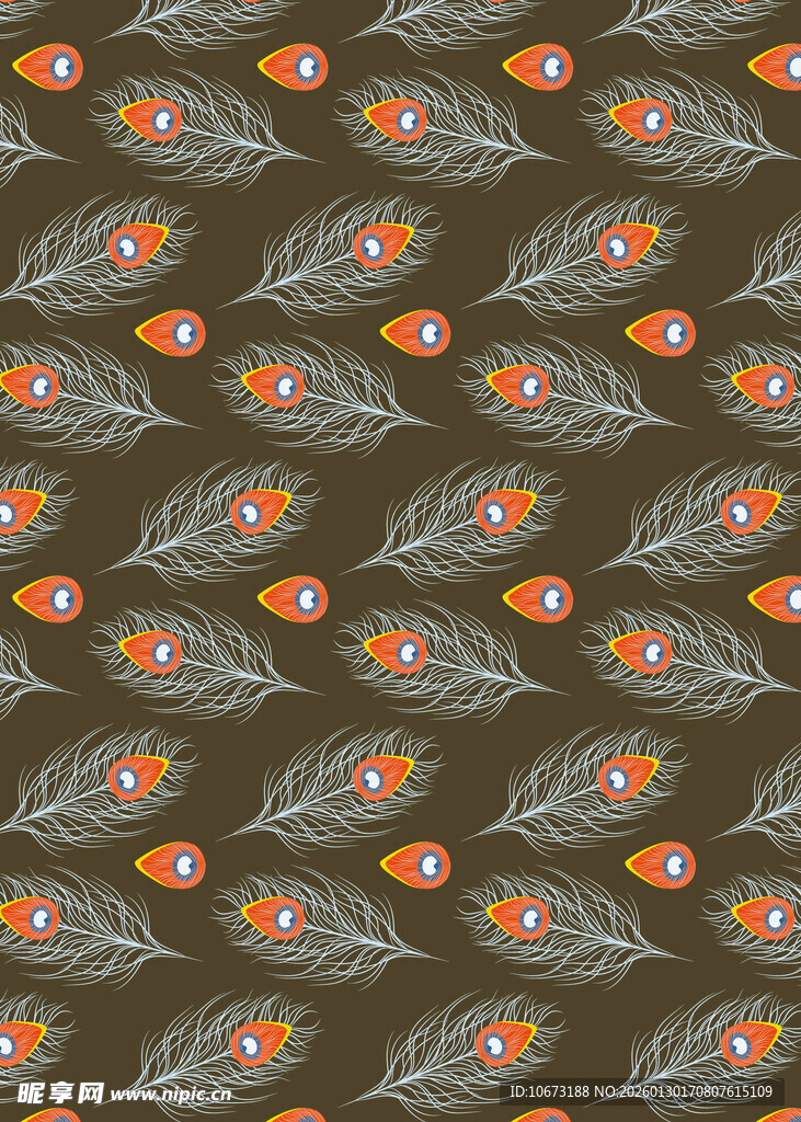 羽毛花卉图案背景纹理