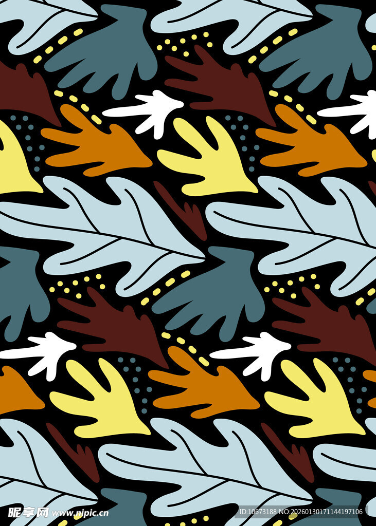 抽象树叶图案背景设计