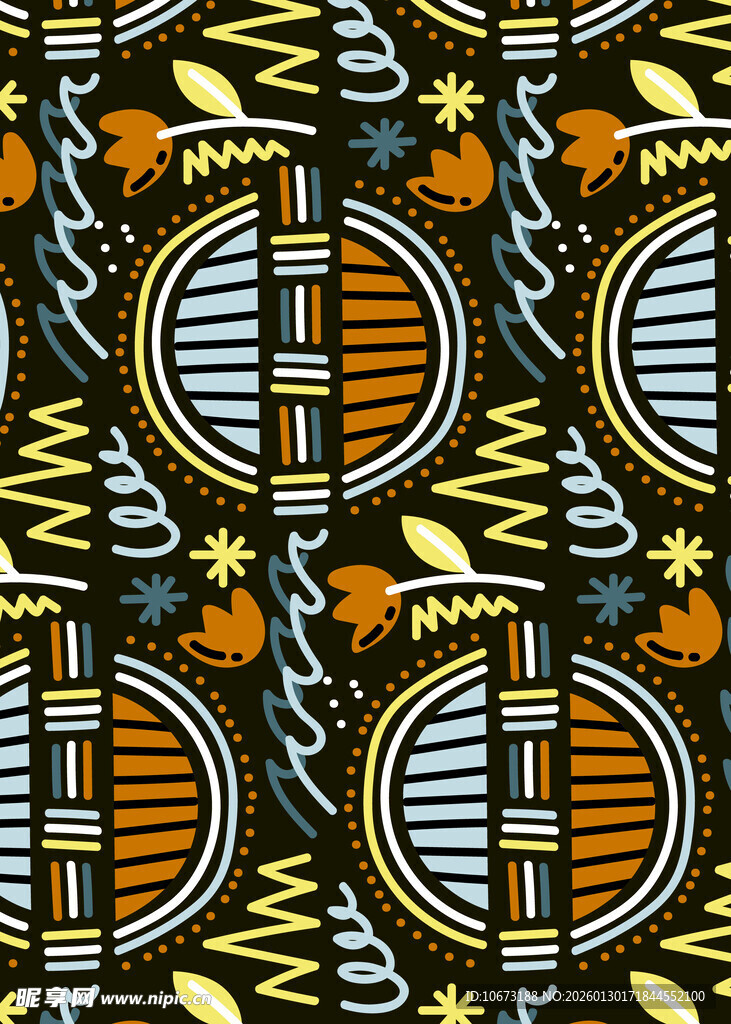 复古机械风几何图案纹理