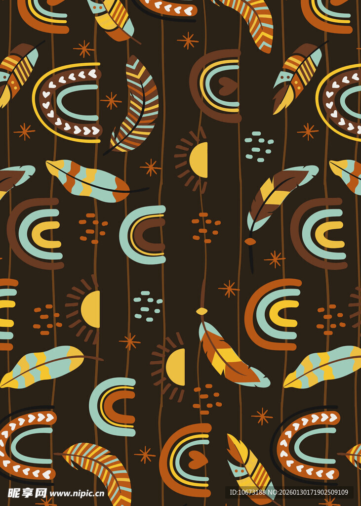 抽象几何图案无缝背景图