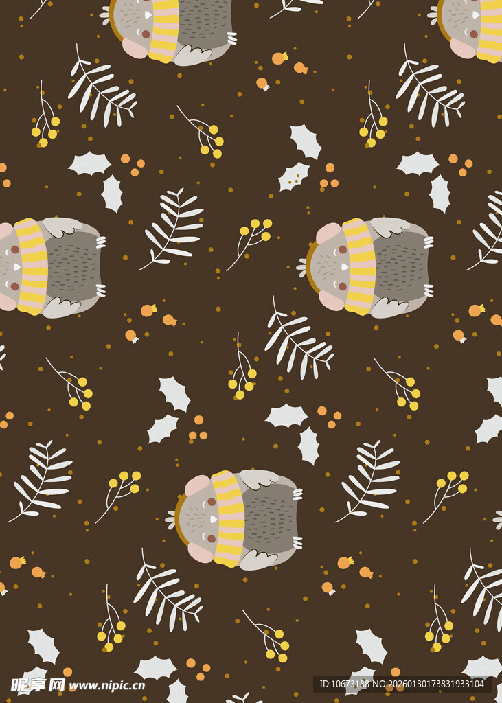 蜜蜂蜂巢图案无缝背景图