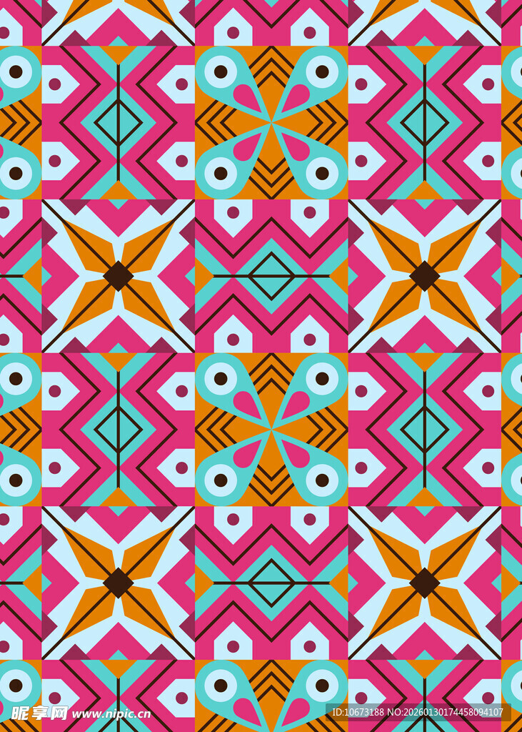 多彩几何图案装饰纹理