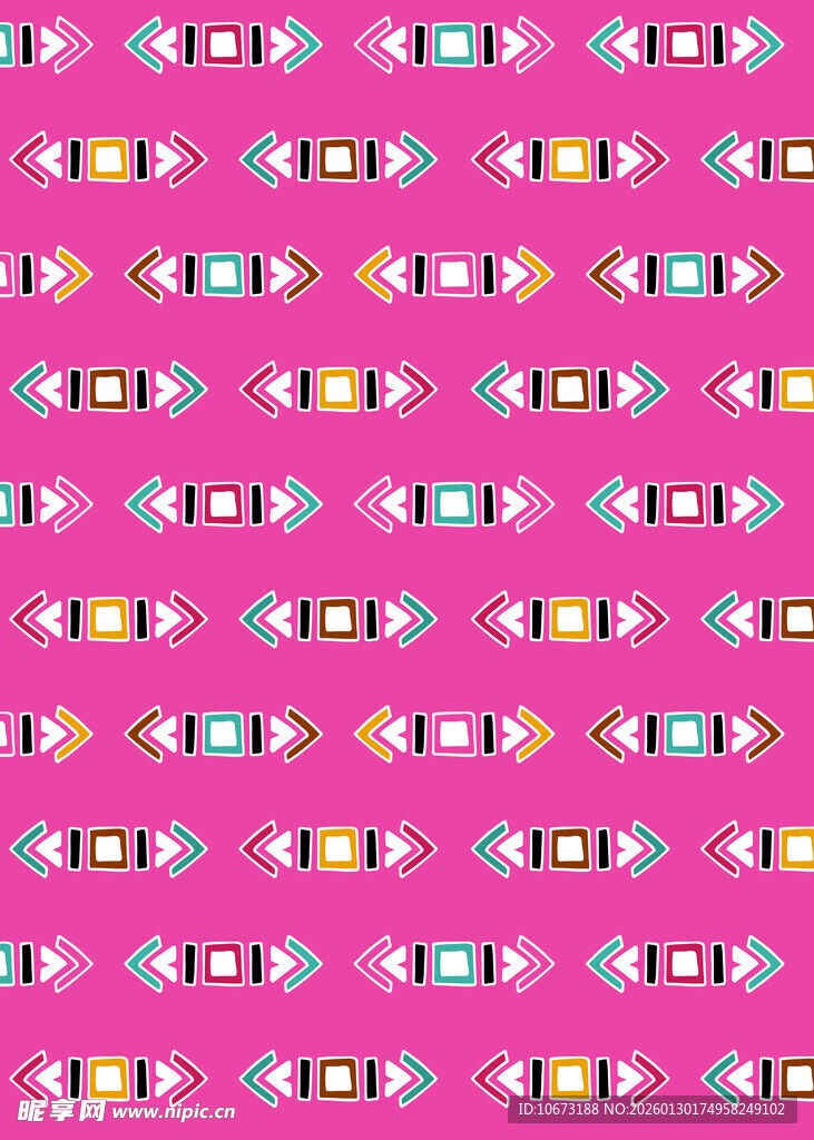 粉色背景多彩图案纹理