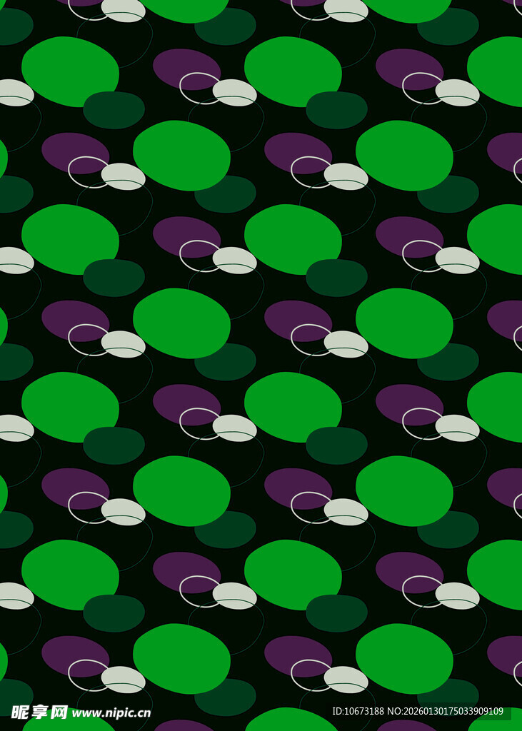 绿紫相间圆形图案纹理
