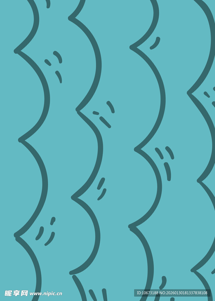 蓝绿色波浪纹理图案