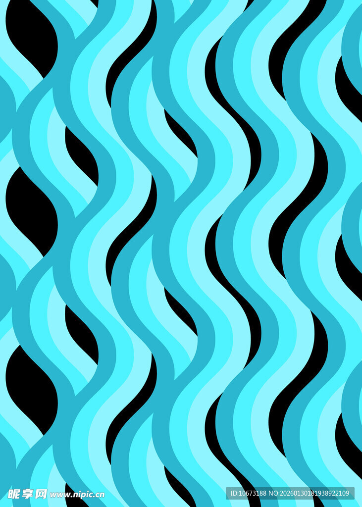 蓝黑波浪纹几何图案背景