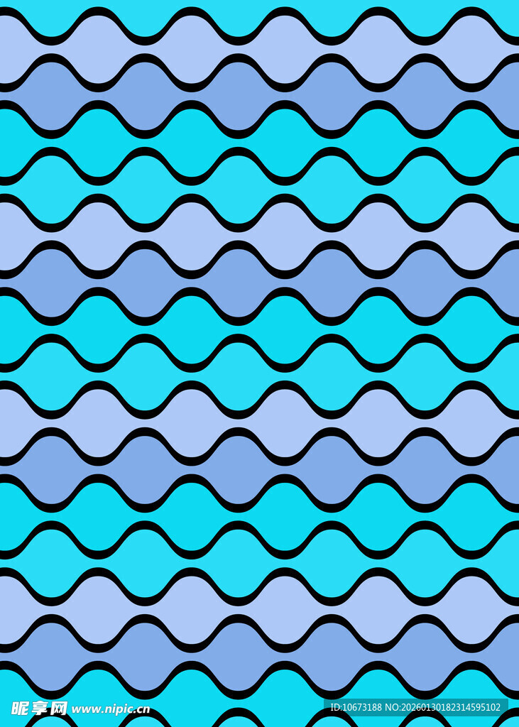 蓝紫色鱼鳞状几何图案