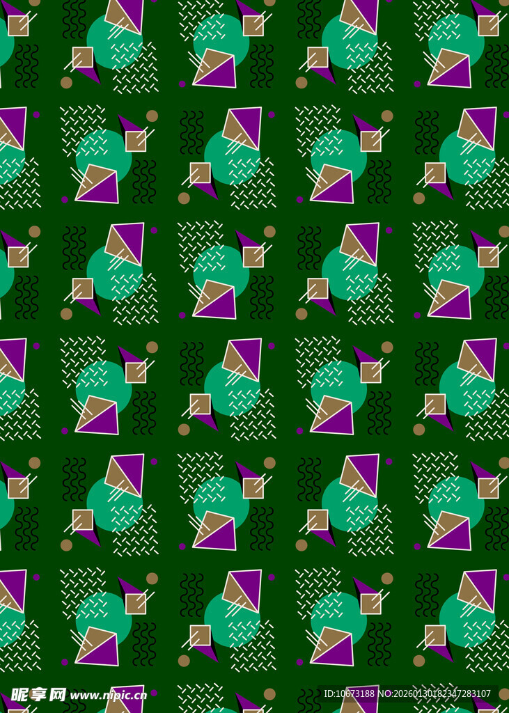 多彩几何图案无缝纹理