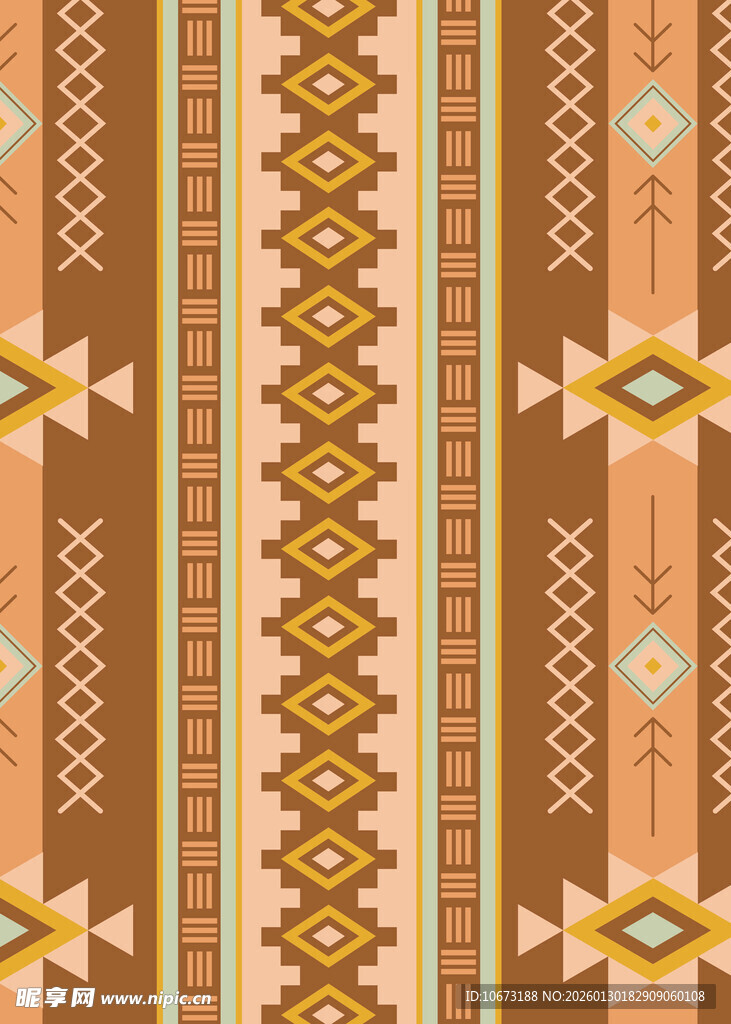 民族风几何图案纹理背景