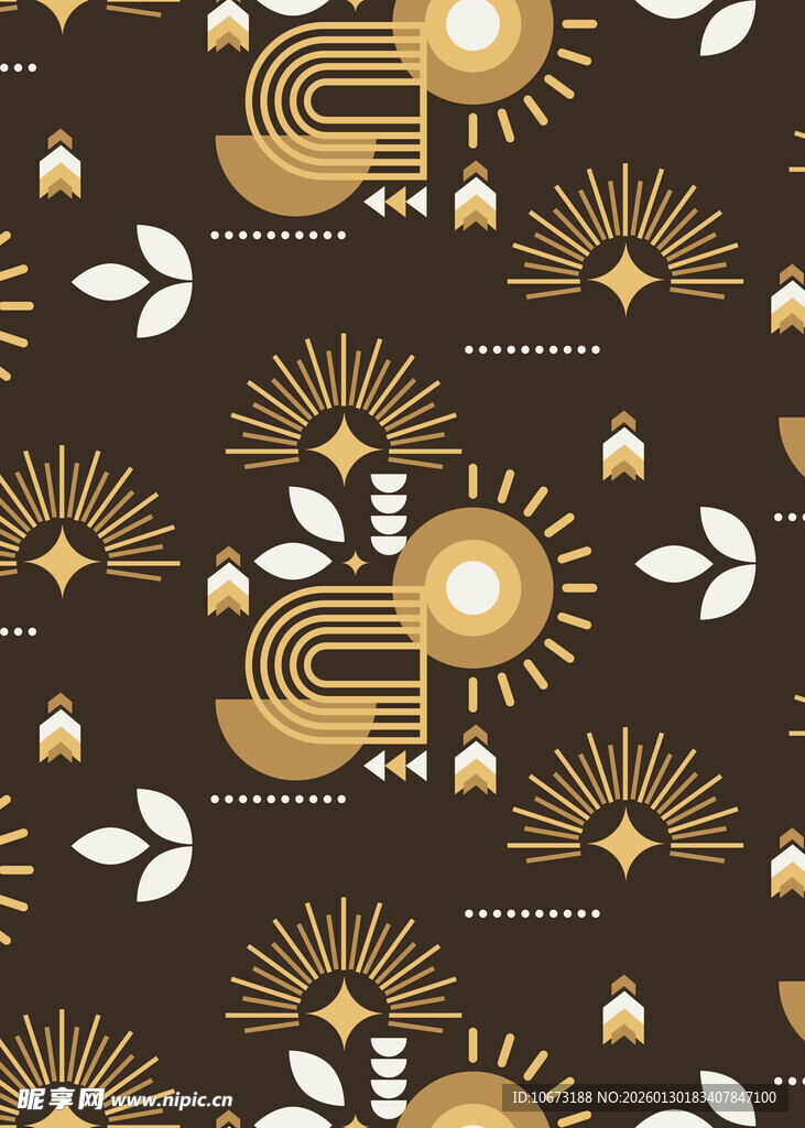 黑金太阳花卉图案背景