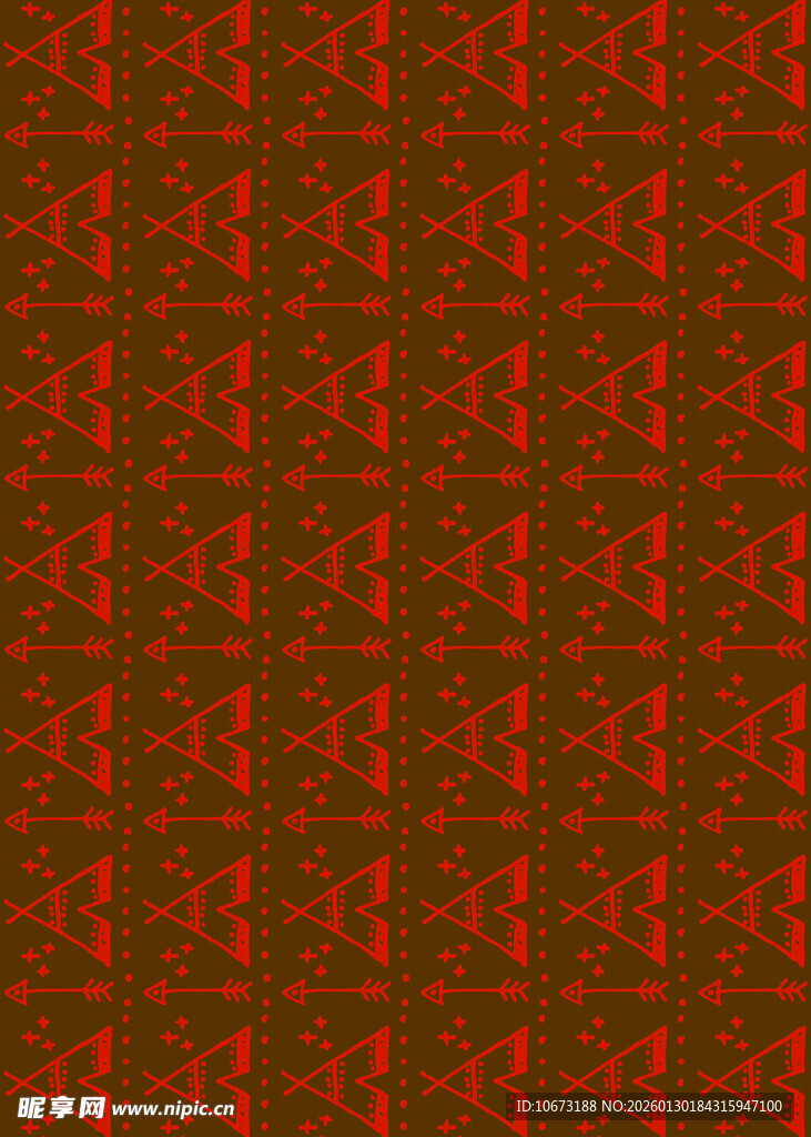复古红底几何图案纹理