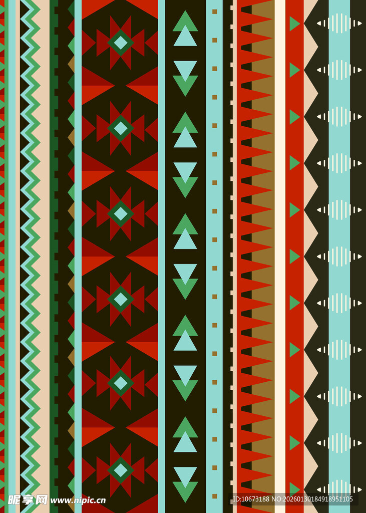 多彩几何民族风图案纹理