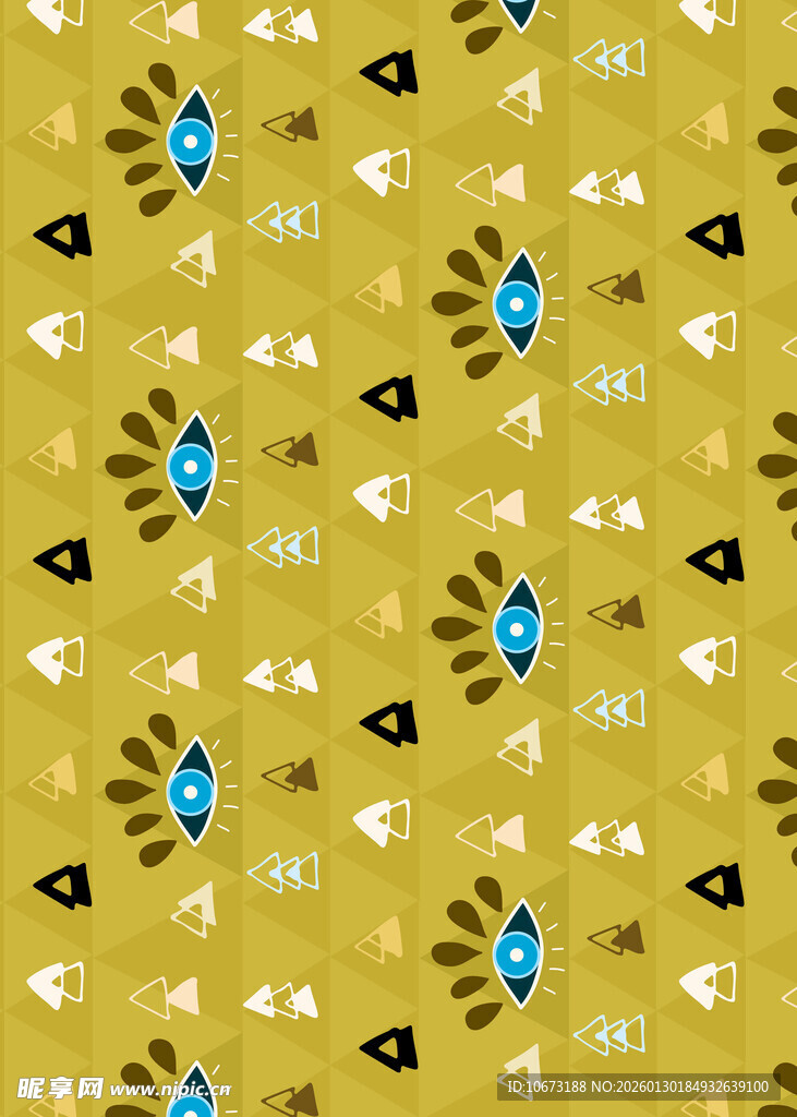 黄色几何图案民族风背景