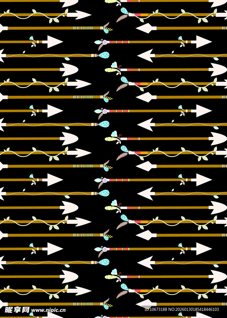 几何线条飞鸟图案背景