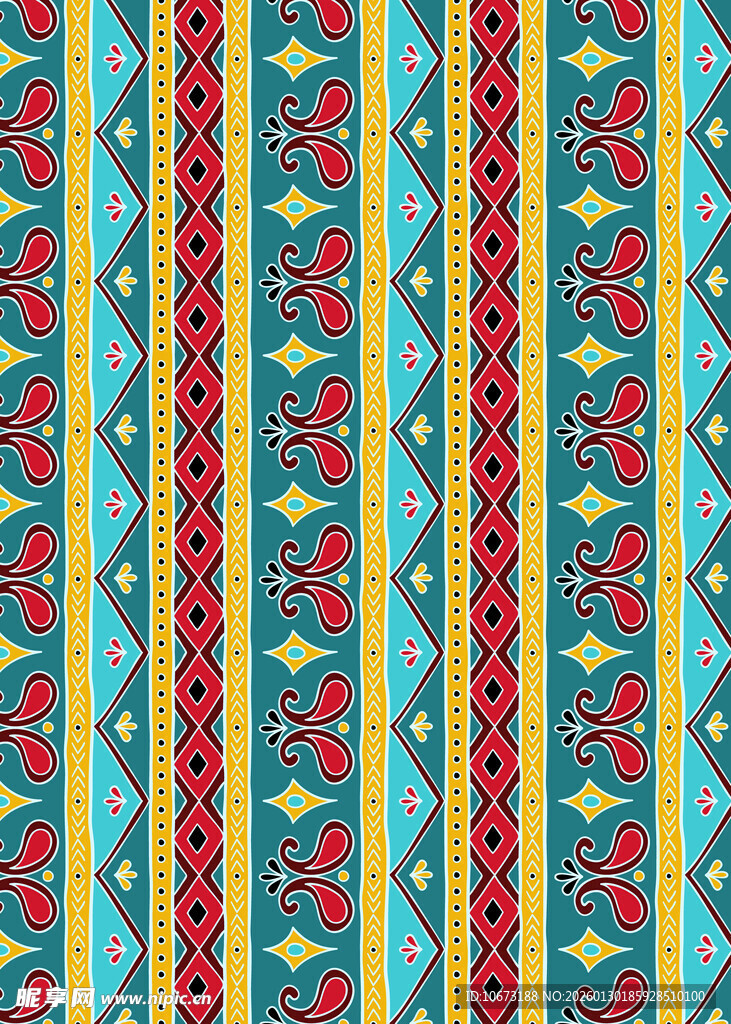 多彩几何条纹图案设计