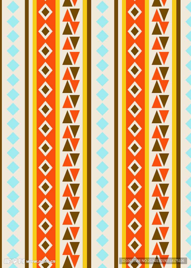 民族风几何图案装饰条纹