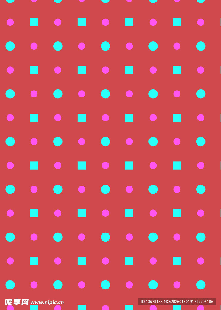 粉色背景彩色圆点图案