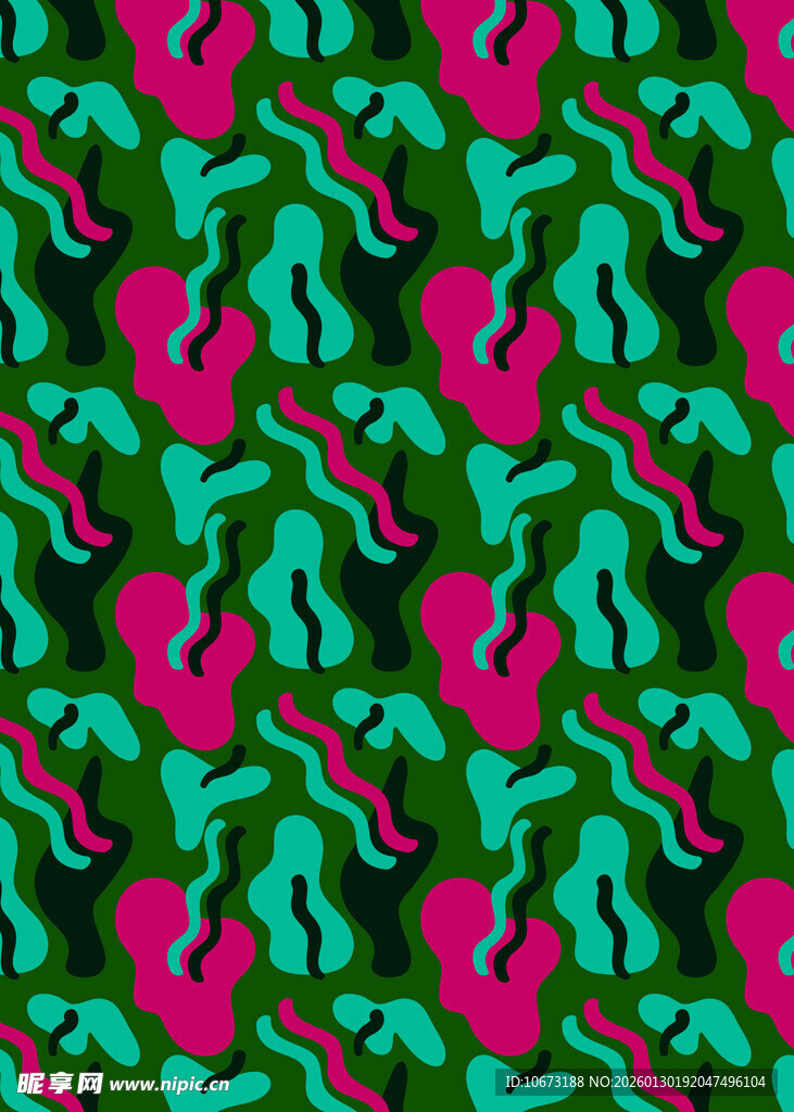 红绿相间的抽象图案纹理