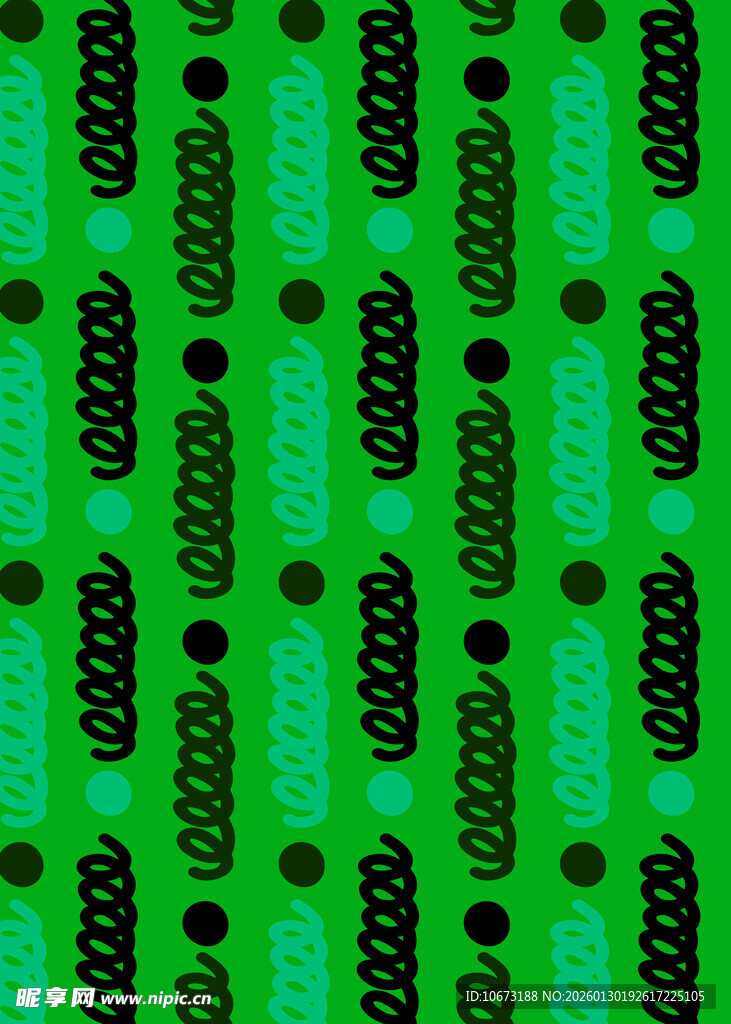 绿色底黑色图案纹理背景