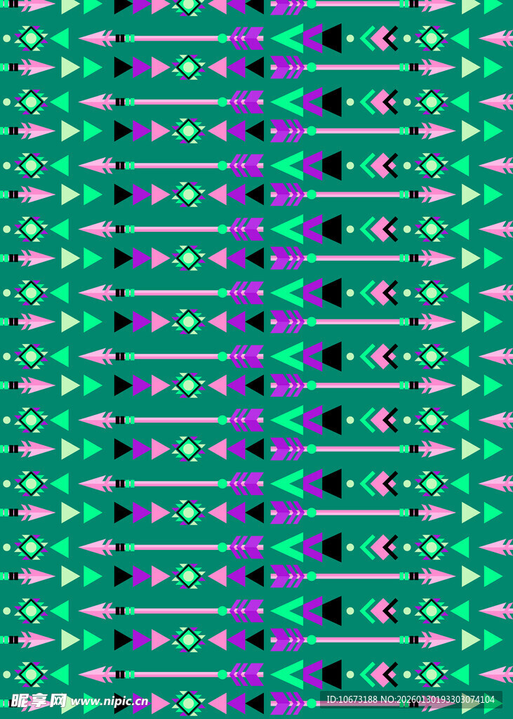 绿紫相间条纹几何图案
